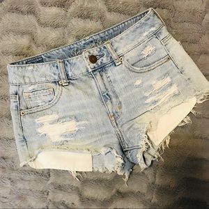 3 for 25!! AEO distressed light washed jean shorts